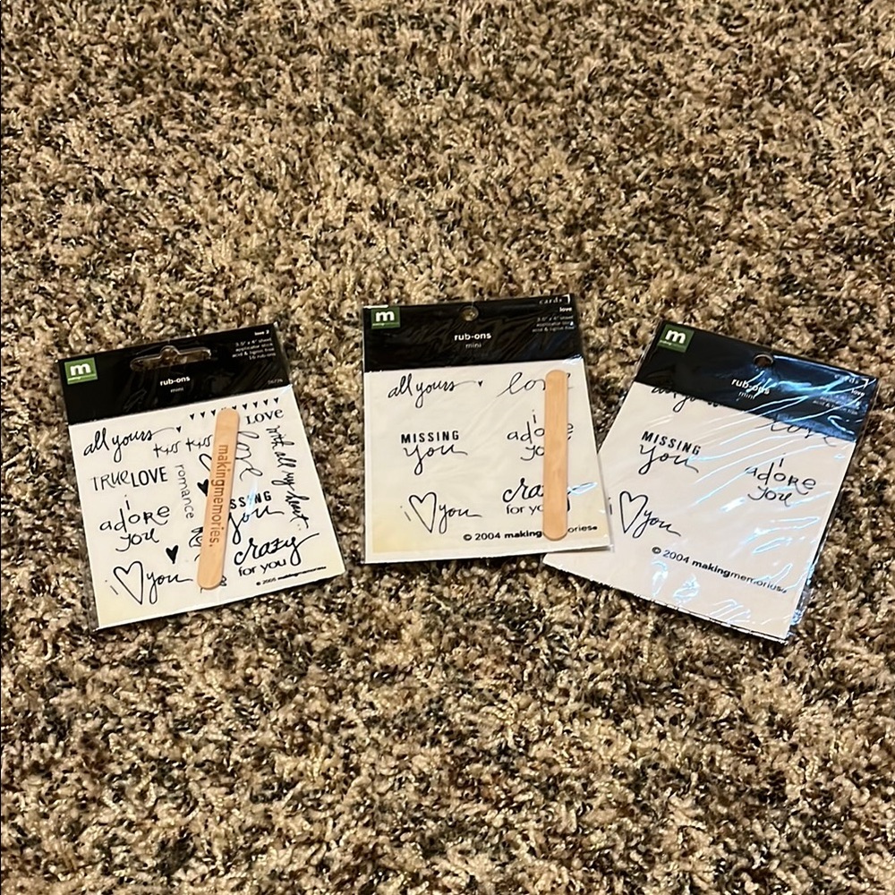 Set of Three Sentiment Stamps